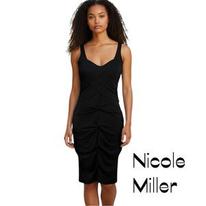 Nicole Miller Black Sleeveless BodyCon Dress NWOT Size 8